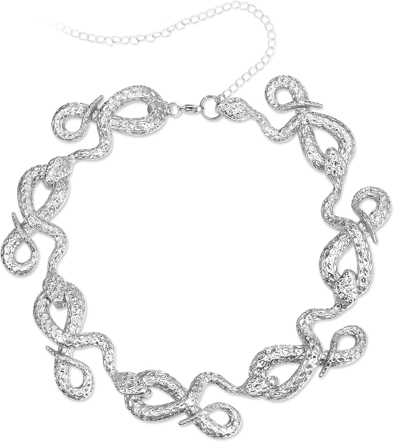 Flyonce Gothic Snake Choker Necklace for Women, Halloween Snakes Serpent Necklaces Vintage Punk Costume Jewelry for Cosplay Night Club Party