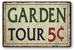 5 Cents Garden Tours Retro Hummingbird Welcome Sign