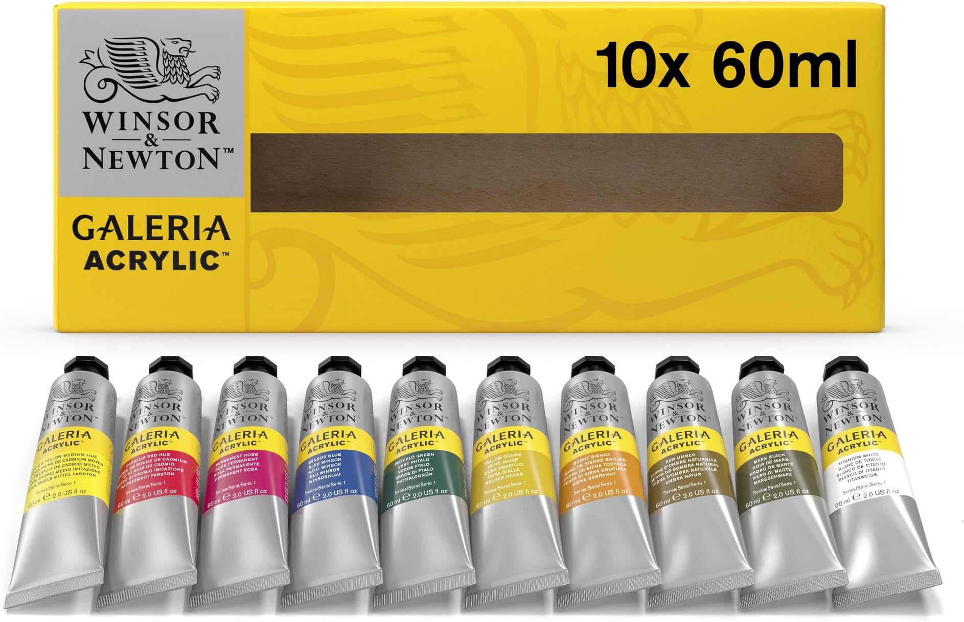Winsor & Newton, Galeria Acrylic, 10x60ml Tube Set