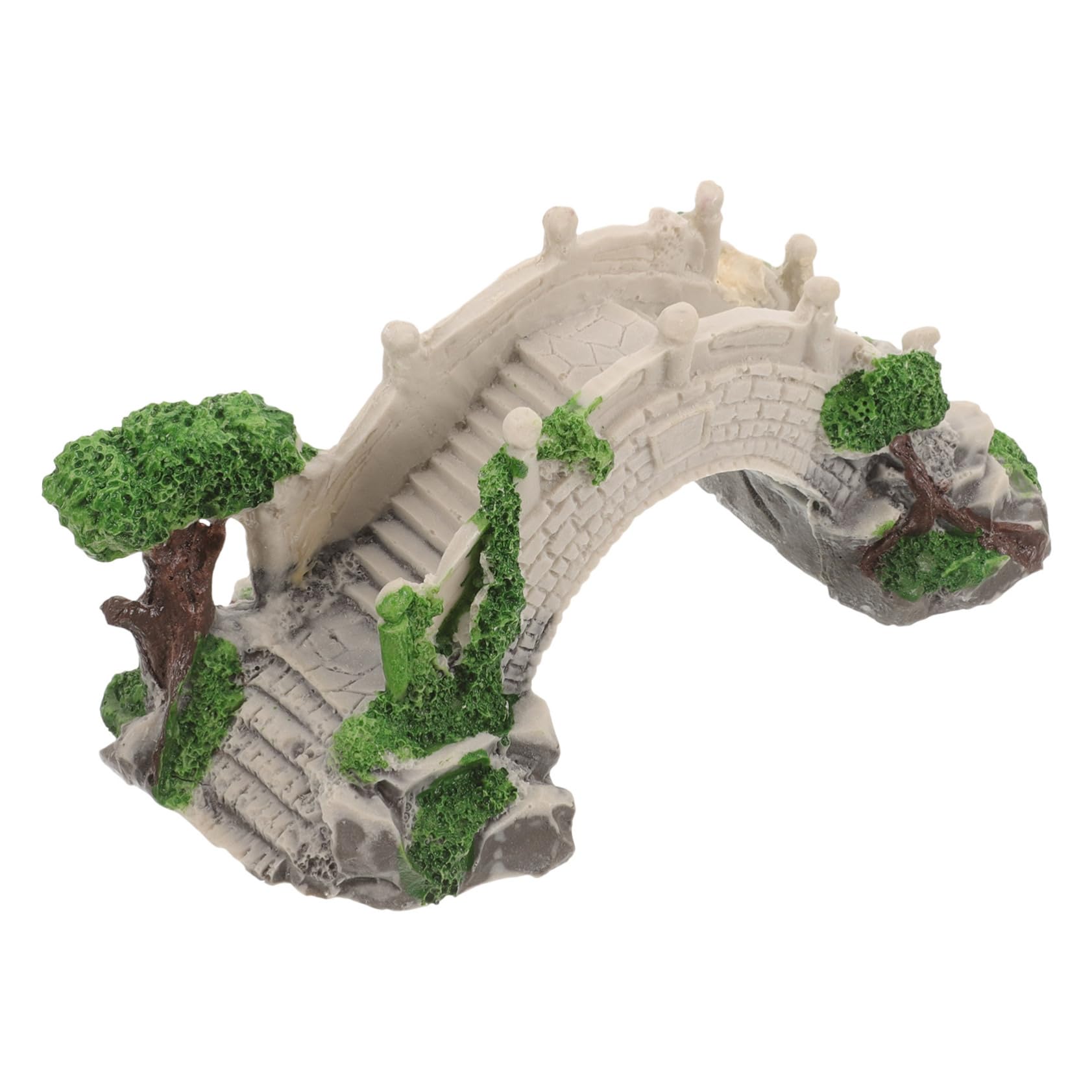 BESPORTBLE Aquarium Decorative Bridge Reptile Bridge Mini Arch Bridge Shelter Turtle Cave Reptile House Fairy Gardens Bridge Fish Tank Decorations Mini Diy Bridge Model Resin Crawl