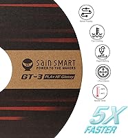 Vista 26 de SainSmart GT-3 High Flowability Flexible PLA Filament 1.75mm, High Flow 3D Printer Filament for High-Speed Printing, 2.2 LBS (1KG) Spool, White