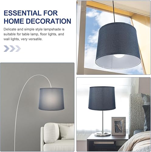 Miniatura 3 de Pantalla de lámpara pequeña rústica para lámpara, jaulas de protección al lado de la pantalla de la lámpara, pantalla redonda, bombilla de