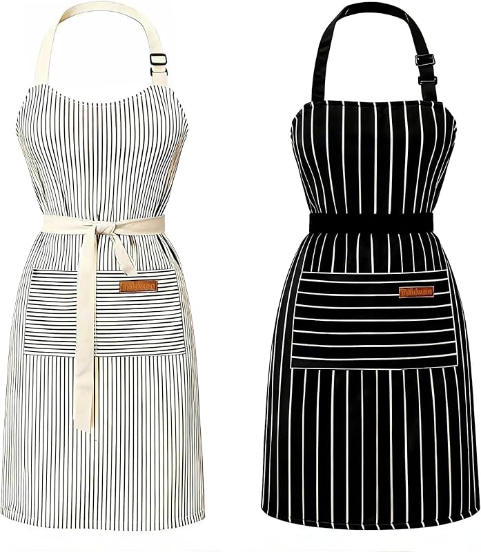 Taidven Apron - Unisex, Adjustable Bib Kitchen Apron, Cooking Apron, Chef Aprons for Men, Aprons for Women with Pockets
