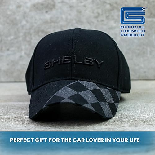 Miniatura 2 de Shelby - Sombrero de ala a cuadros negro sobre negro | Producto Shelby® con licencia oficial | Ajustable, talla única | Cierre de cinta de velcro,