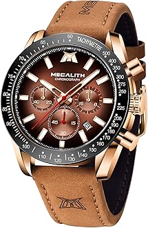 Men's Watches Chronograph Wrist Watch: Analogue Waterproof Men's Watch with Date Luminous – Large Quartz Watch Gift for Sporty Men