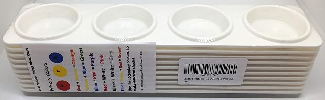 Lexicon Select Set of 10 4-Well Economy Paint Palettes with Colour Mixing Information
