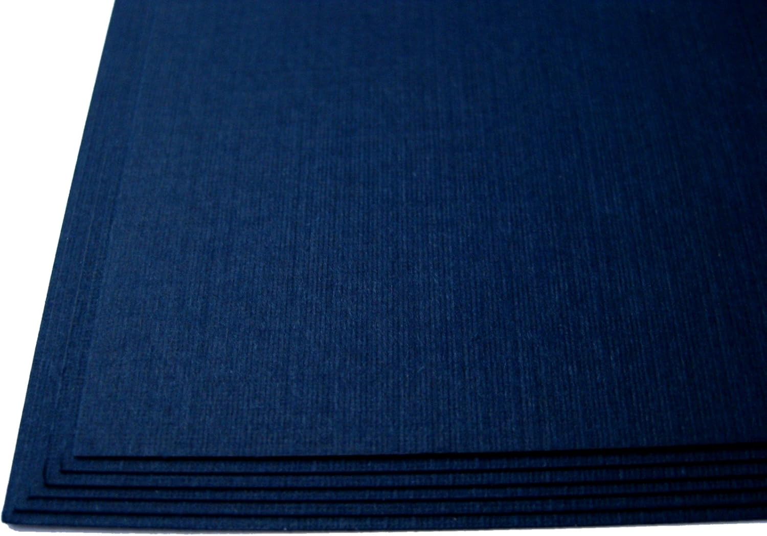 50 Dark Navy Blue Linen 80# Cover Paper Sheets - 8.5" X 14" (8.5X14 Inches) Legal|Menu Size - 80 lb/pound Card Weight - Fine Linen Textured Finish - Deep Dye Quality Cardstock