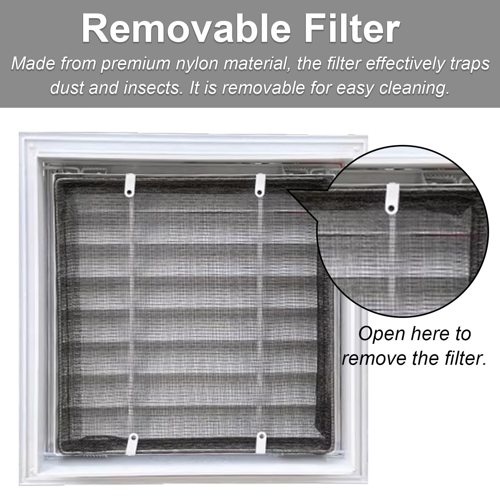 Panel de acceso ventilado extraíble de aleación de aluminio para puerta de rejilla de retorno de aire, ideal para sótano y ático (250 x 400 mm)