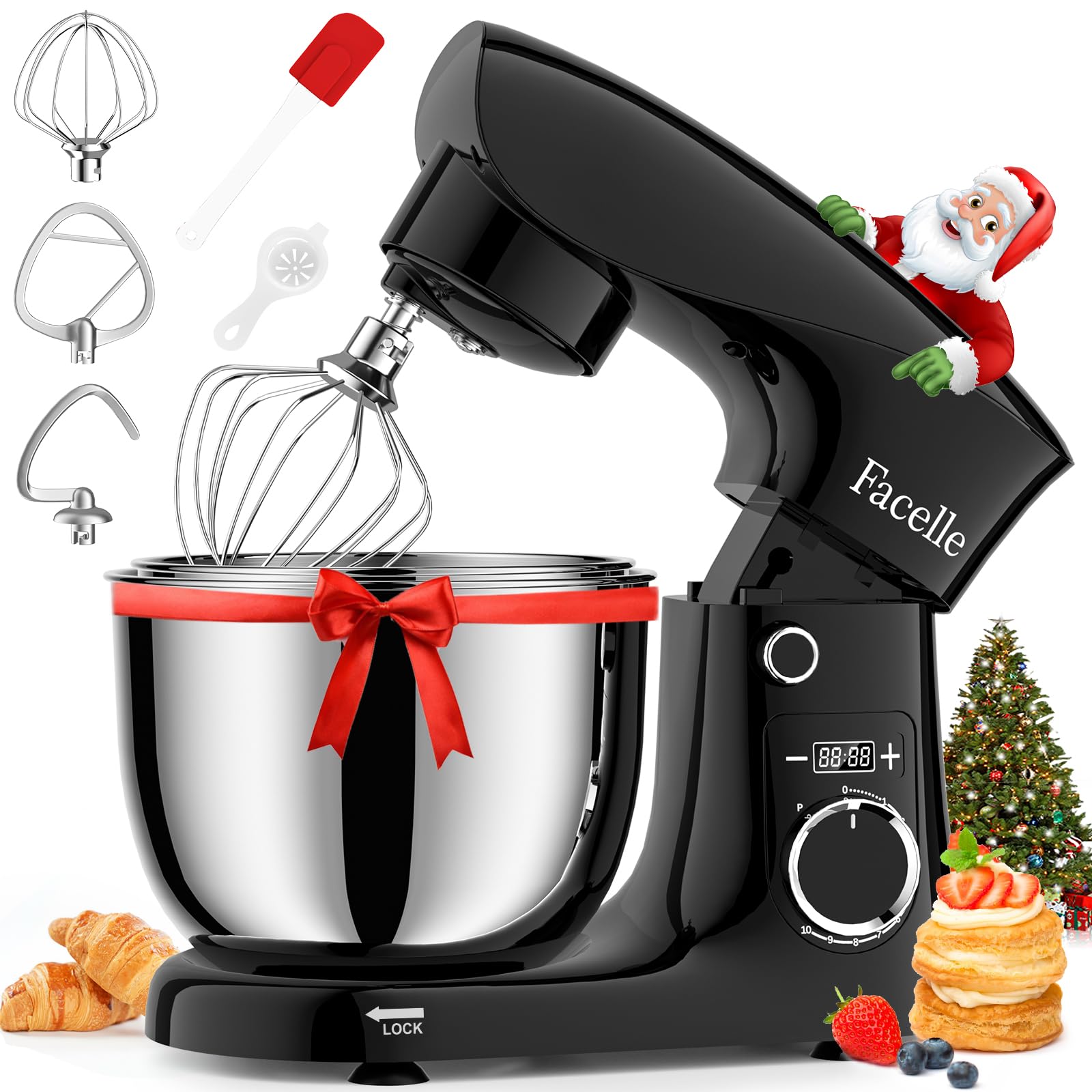 Mixer cuisine professionnel Facelle 1500W pour textures parfaites