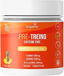 Pré Treino Bigens, Sem Cafeína, Adoçantes e Corantes Naturais, 300g (Unidade, Frutas Amarelas)