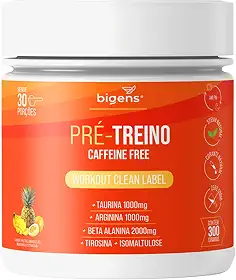 Pré Treino Bigens, Sem Cafeína, Adoçantes e Corantes Naturais, 300g (Unidade, Frutas Amarelas)