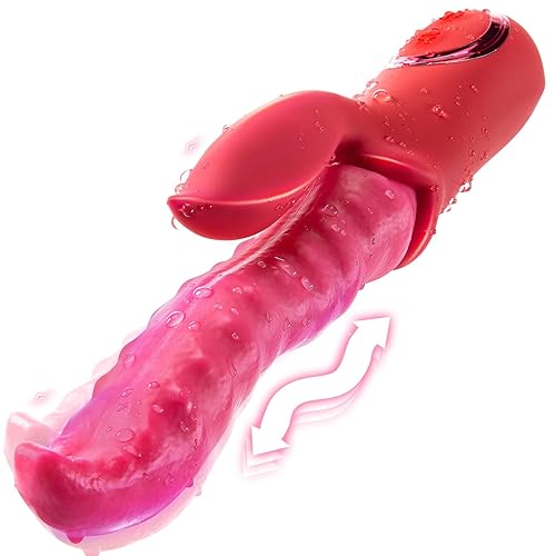 Vibrator Adult Sex Toys Dildo - Deep Wriggle Prolonged Pleasure Tongue Licking Vibrators with 10 Undulating & 10 Clit Vibration, Female G spot Nipple Toy Teasing Stimulator for Women Couple Games