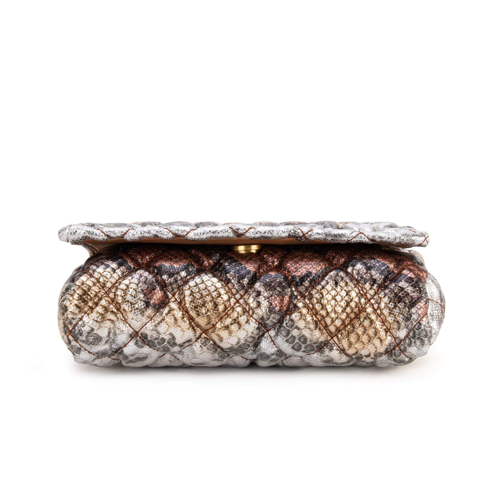 Montana West Quilted Small Shoulder Bag for Women Y2K Trendy Cute Clutch Underarm Purse with 2 Removable Straps: Snake Print Brown