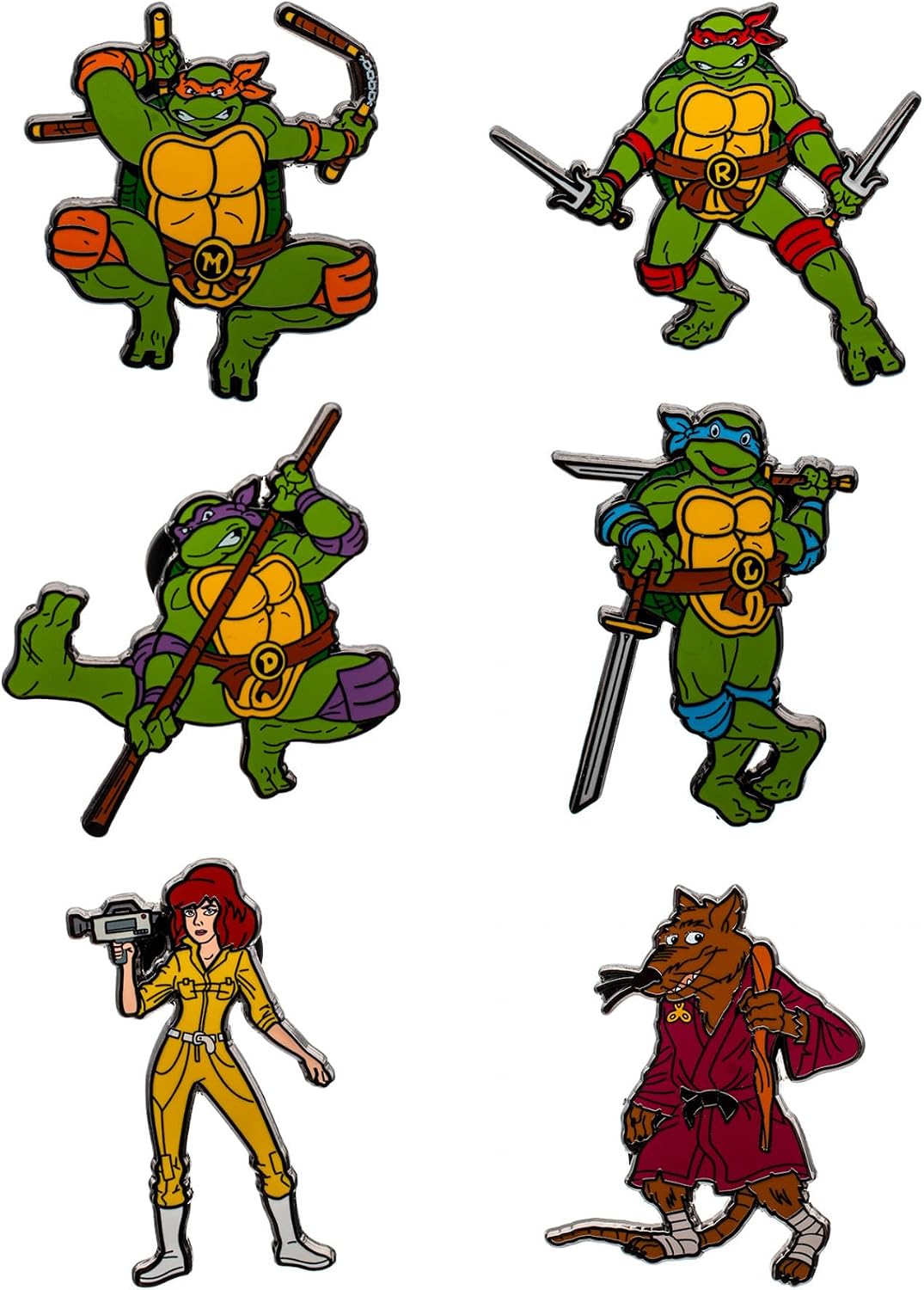TMNT Mutant Ninja Turtles Enamel Pin Set - Collectible Pin Badges