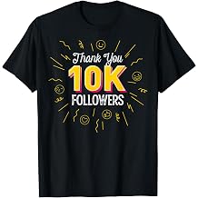 10000 Followers Milestone Anniversary Celebration Influencer T-Shirt