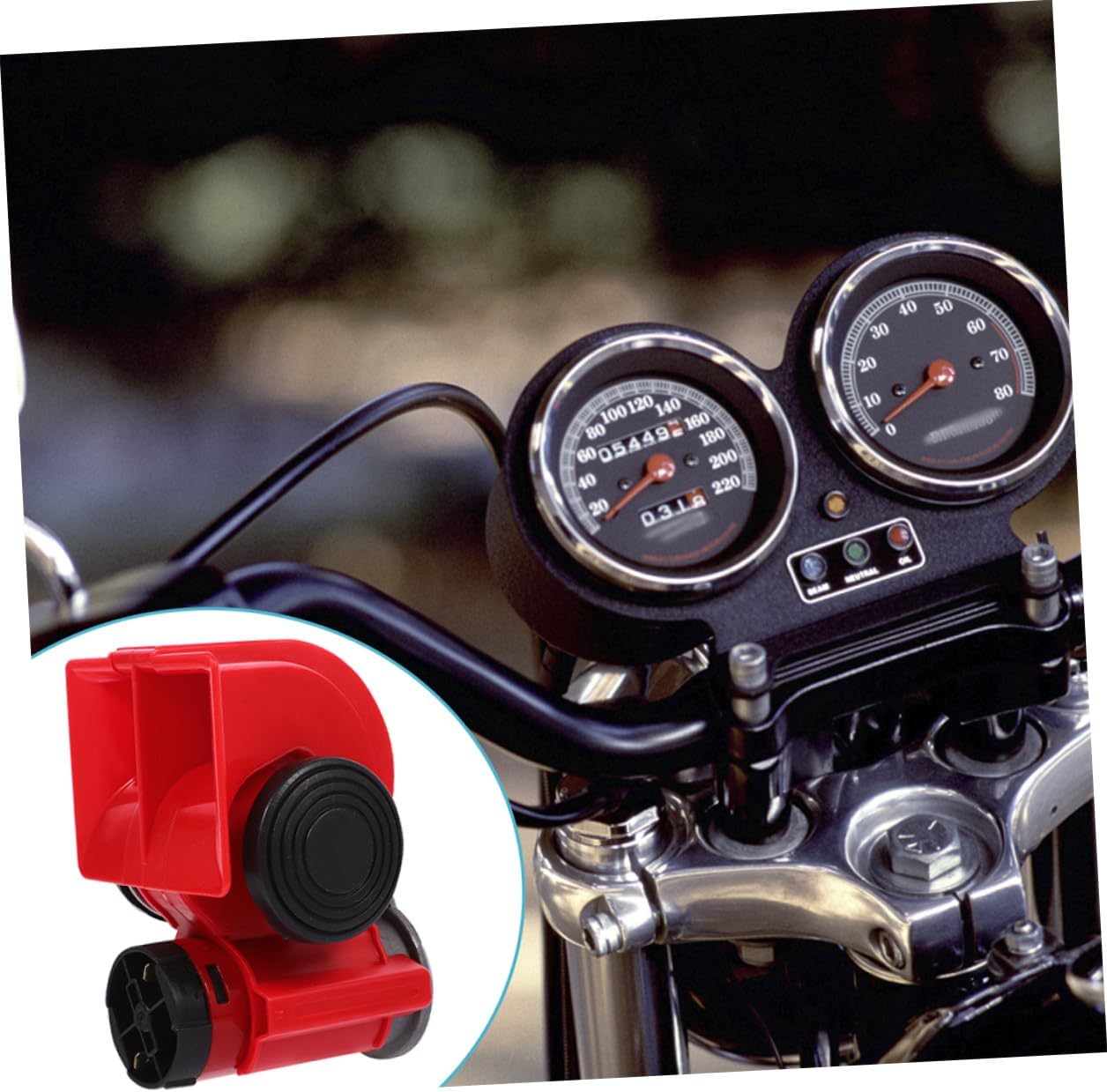 12v Red Electric Train Horn and Snail Air Horn for Cars and Trucks Loud Dual-tone Kit with Compressor for Automotive Exterior Accessories