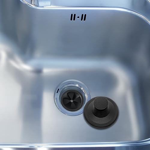 Miniatura 2 de AR-PRO - Tapón de fregadero de repuesto exacto STP-PLSTPPL y deflector de fregadero QCB-AM, compatible con drenajes de 3-12 pulgadas + cubierta