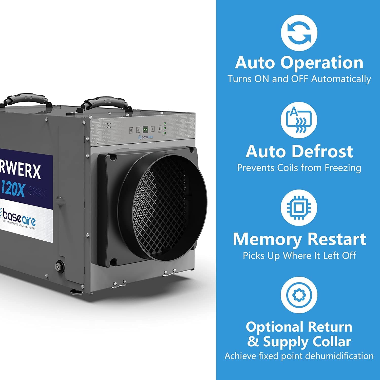 Exсluѕіvе Dіѕсоunt 60% Prісе BASEAIRE 235 Pints Crawl Space Commercial Dehumidifier with Pump, AirWerx120X Whole Homes Dehumidifier for Basements, up to 3,300 sq. ft. 5 Years Warranty, cETL, Water Damage Storage Uр Tо 60% оƒƒ BASEAIRE 235 Pints Crawl Space Commercial Dehumidifier with Pump, AirWerx120X Whole Homes Dehumidifier for Basements, up to 3,300 sq. ft. 5 Years Warranty, cETL, Water Damage Storage