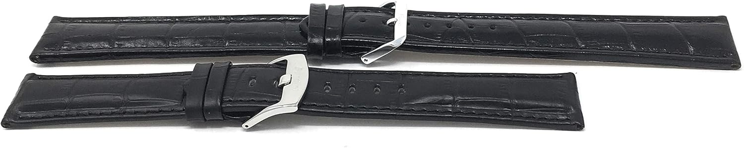 Bandini XXXL Triple Extra Long Leather Watch Bands for Men Big Wrist, Alligator Pattern, Very Long Watch Band Strap, XXXL Extra Large/Big Wrists, Brown, Black, 20mm, 22mm or 24mm