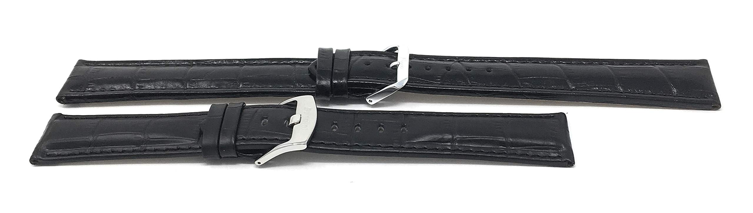 Bandini XXXL Black Triple Extra Long Leather Watch Bands for Men Big Wrist 22mm, Alligator Pattern, Very Long Watch Band Strap for Smart Watch Band & Standard, XL Extra Large/Big Wrists