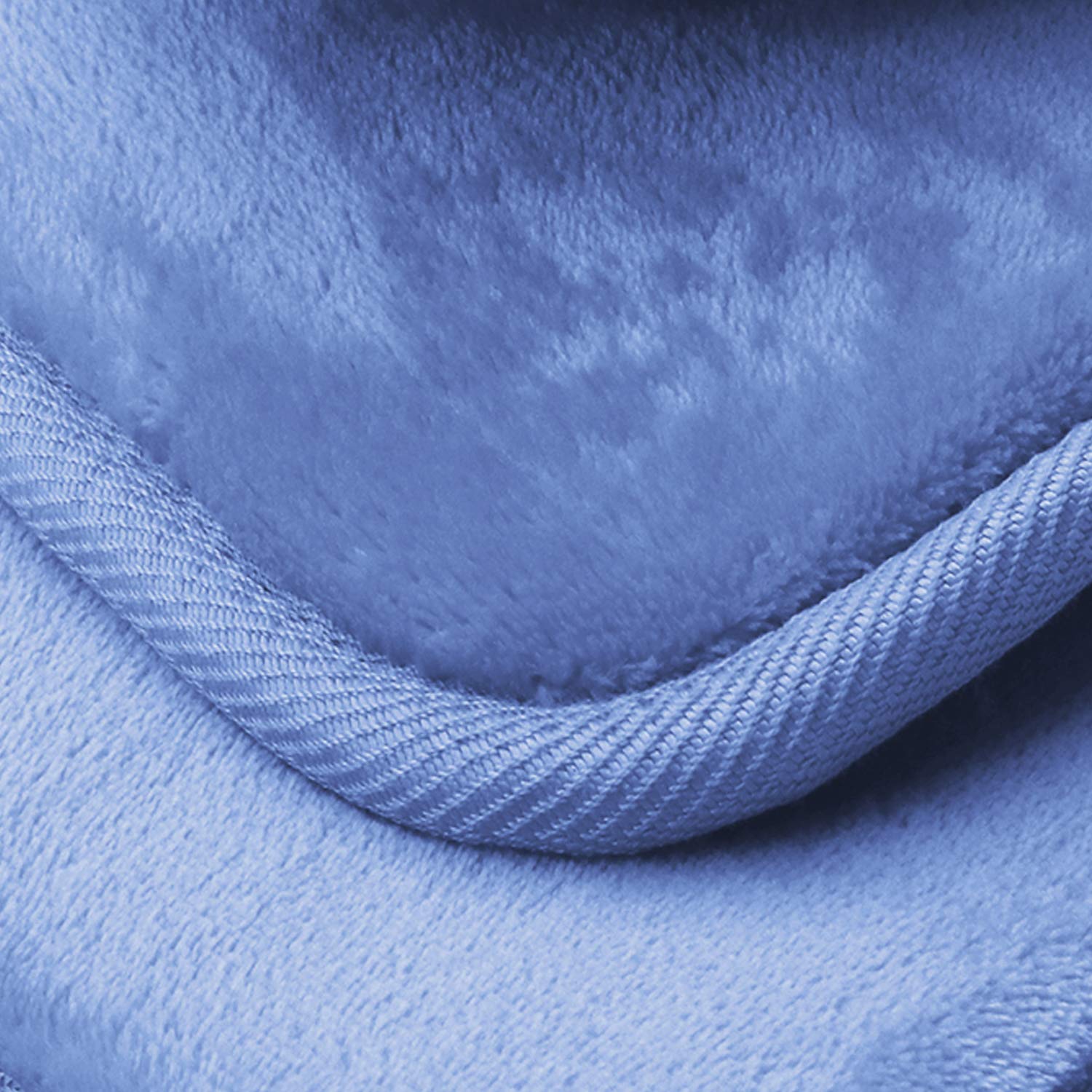 Clara Clark Lot de 3 Tapis de Bain en Mousse à mémoire de Forme Ultra Doux, antidérapants et absorbants – Petit/Grand/Grand/Contour, Bleu Calme