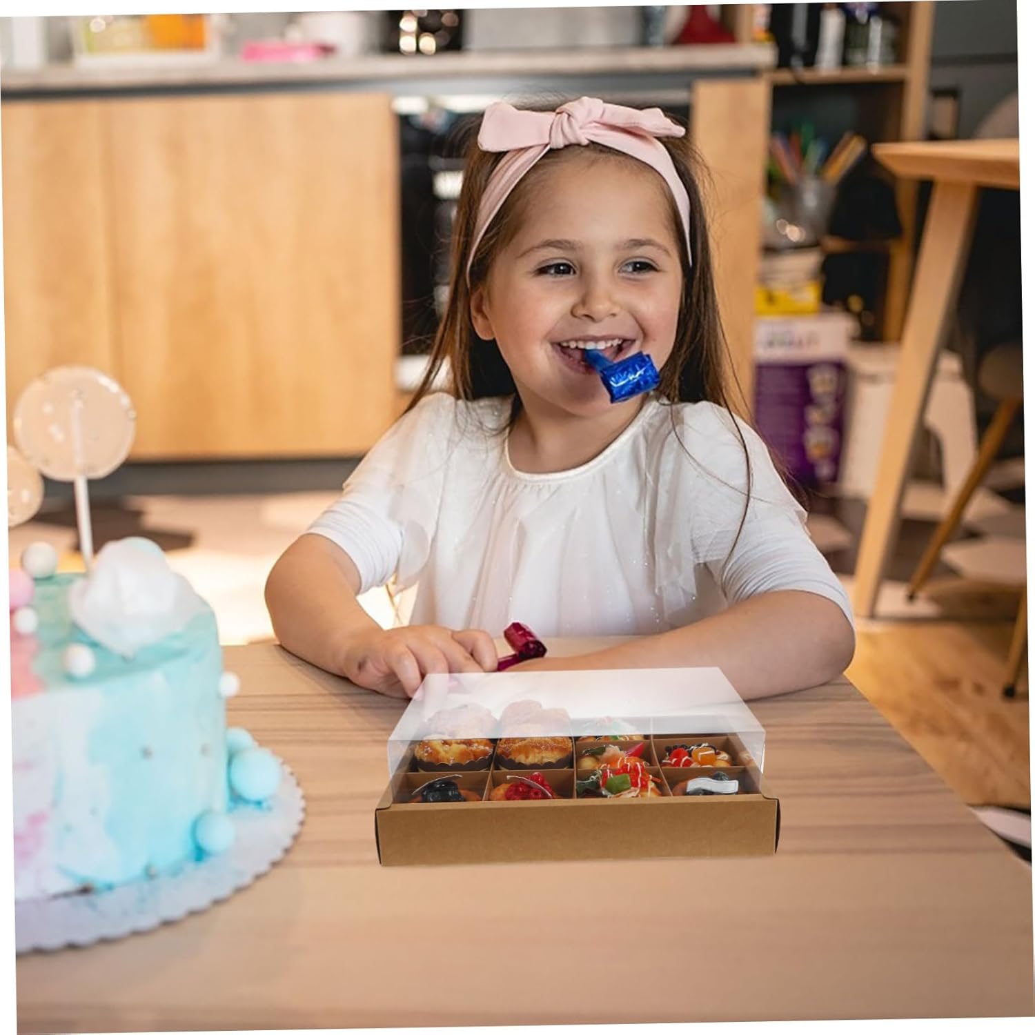 5pcs Cupcake Boxes Bulk Paper Cupcake Packaging Small Boxes Container Holder for Bakery