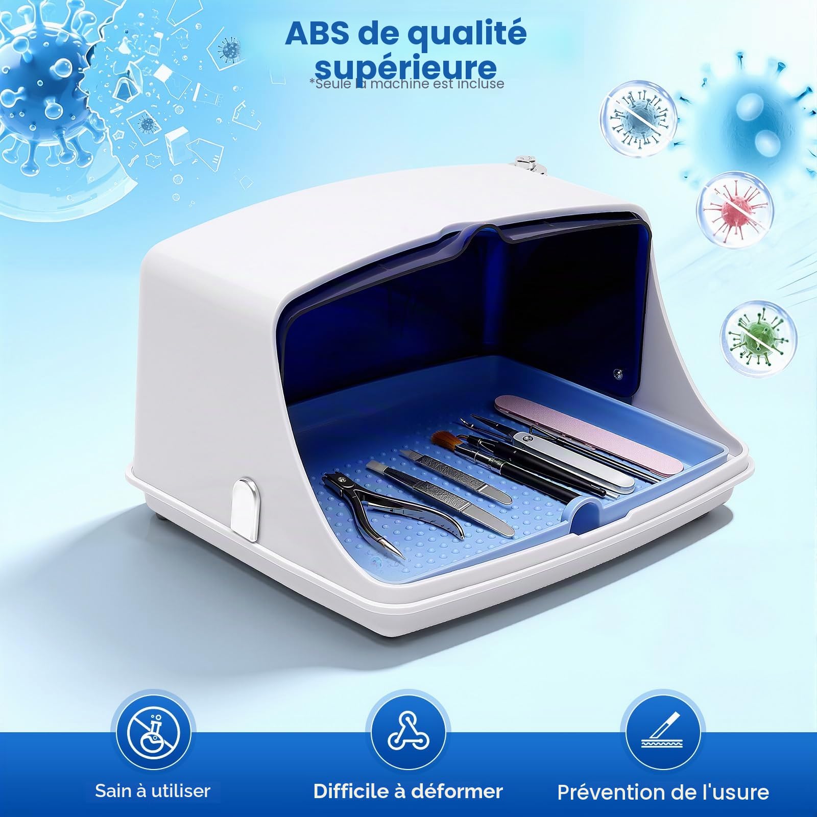 Sterilisateur Materiel Onglerie UV 5 W,Stérilisateur UV 220 V pour Désinfecter de Salon de Coiffure Manucure et Maison,Onglerie Materiel Professionnel