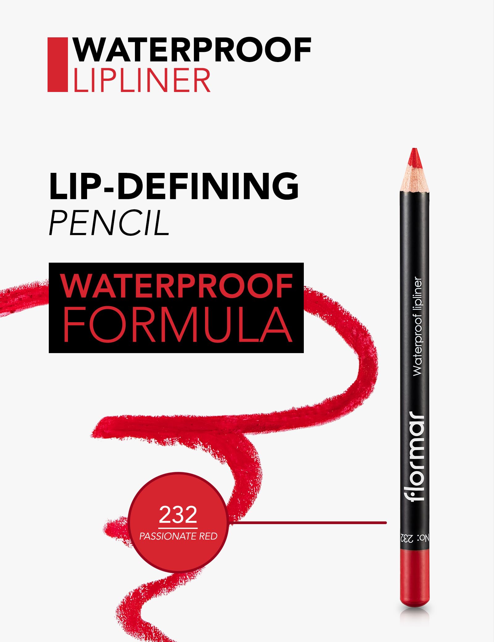 Flormar Dudak Kalemi - Waterproof Lipliner 232 Passionate Red 8690604127658
