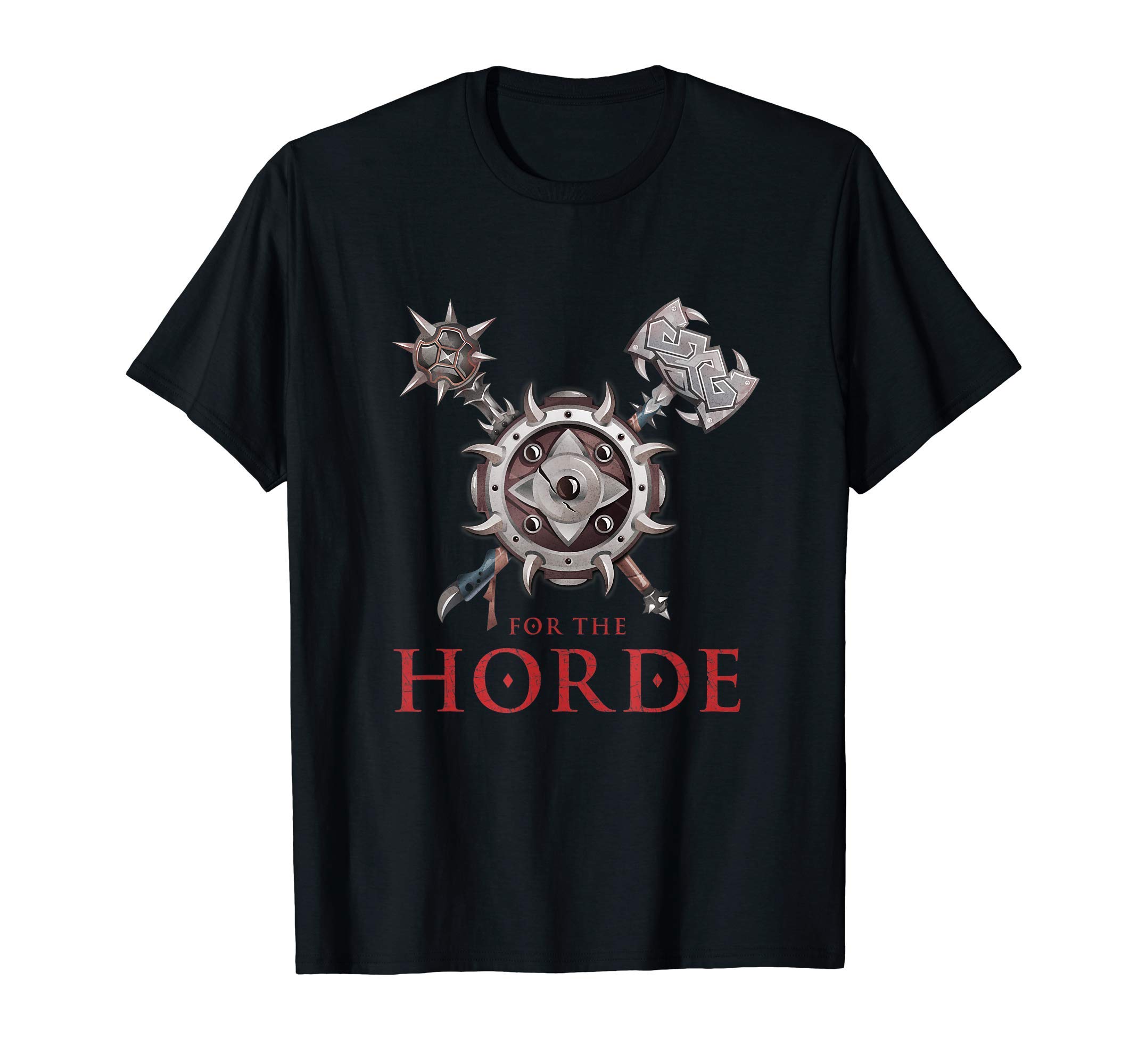 84 Pixel DesignFOR THE HORDE Fantasy Sword Mace Weapons & Shield For Battle T-Shirt