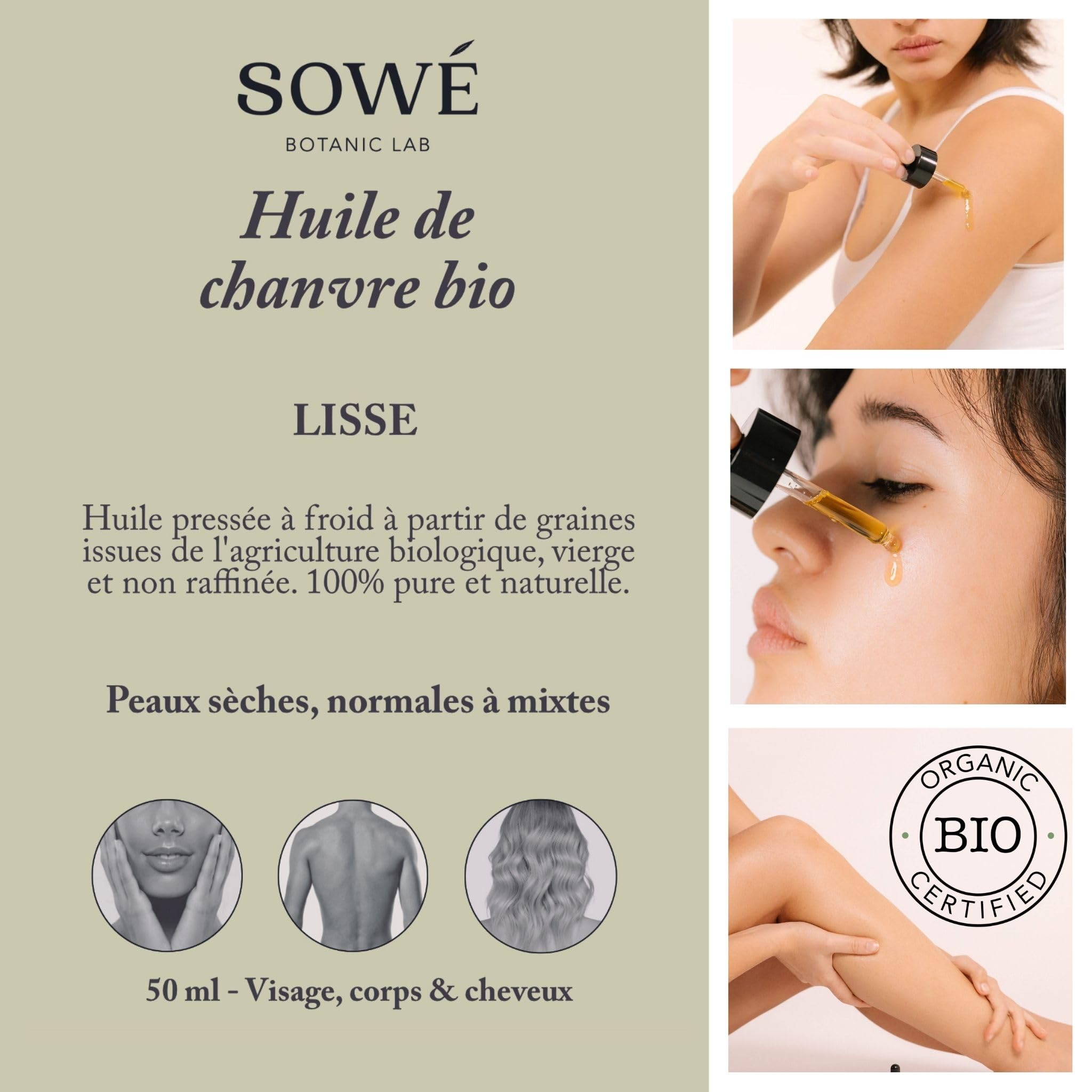 Huile De Chanvre Vierge Pure - Soin Hydratant - Flacon De 250 Ml - Neuf - Fabriqué En France