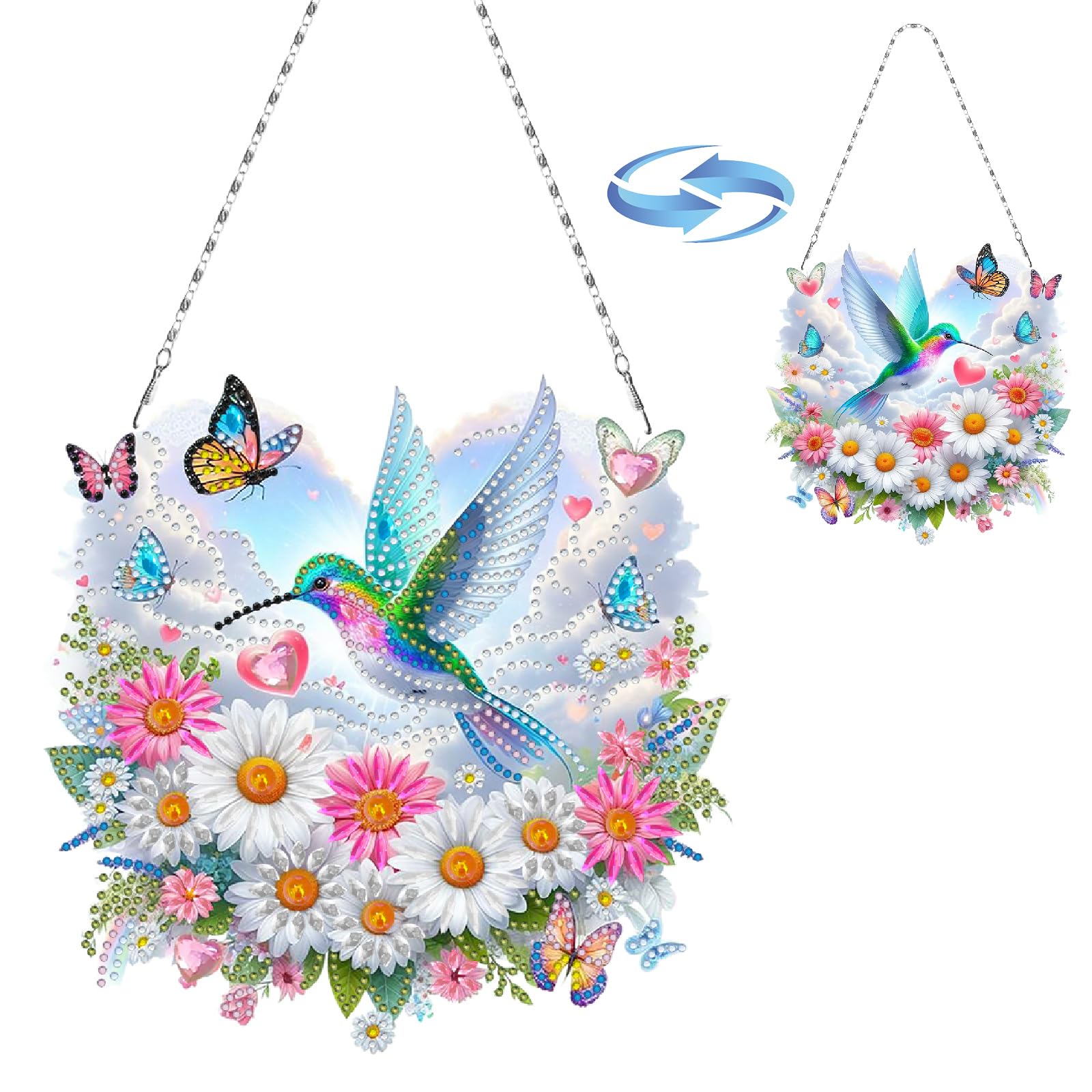 TOSTOG Diamond Painting für Erwachsene Anfänger,Wasserfall und Blumen 5D Diamant Painting Bilder