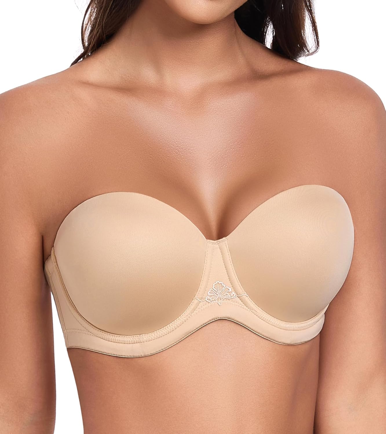 HACI Full Coverage Strapless Bra for Large Bust Contour Underwire Plus Size Convertible Multiway - Image 4