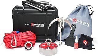 2,200kg Pull - Apex 360° Ultra Magnet Fishing Kit with Super High Power 120mm Neodymium Magnet | Gloves, Thread Locker, 20M Rope, Cloth, Bag, Tape and Branded Box | Recovery & Treasure Hunting