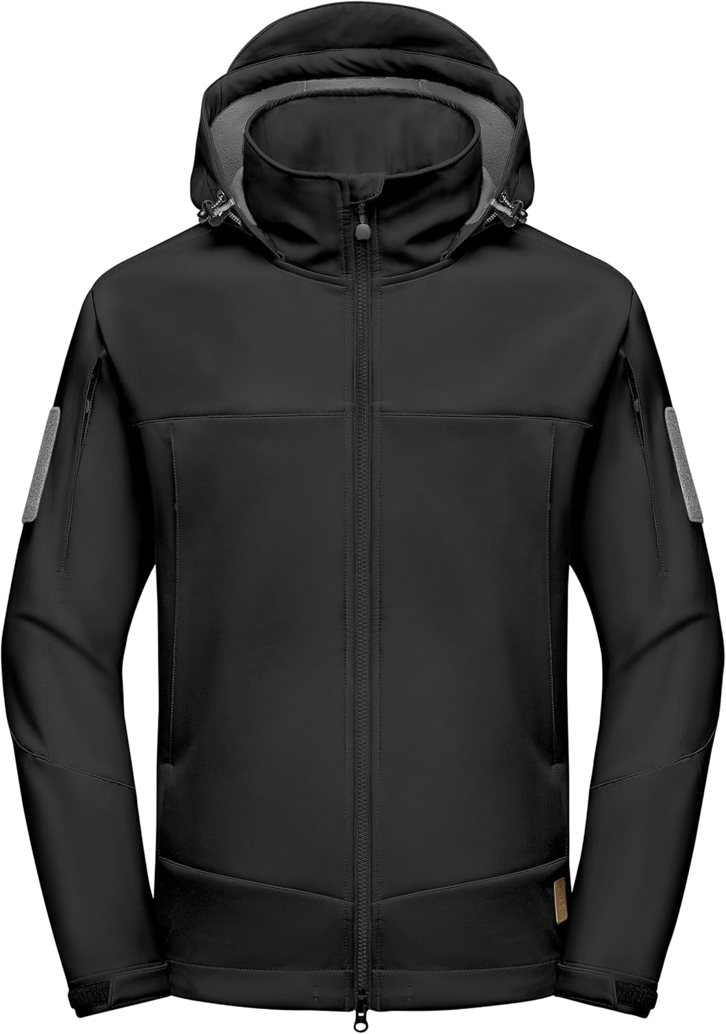 Little Donkey Andy Men's Softshell Jacket Hooded Light Waterproof Tactical Jacket Fleece Windbreaker Jackets with 8 Pockets - Image 2