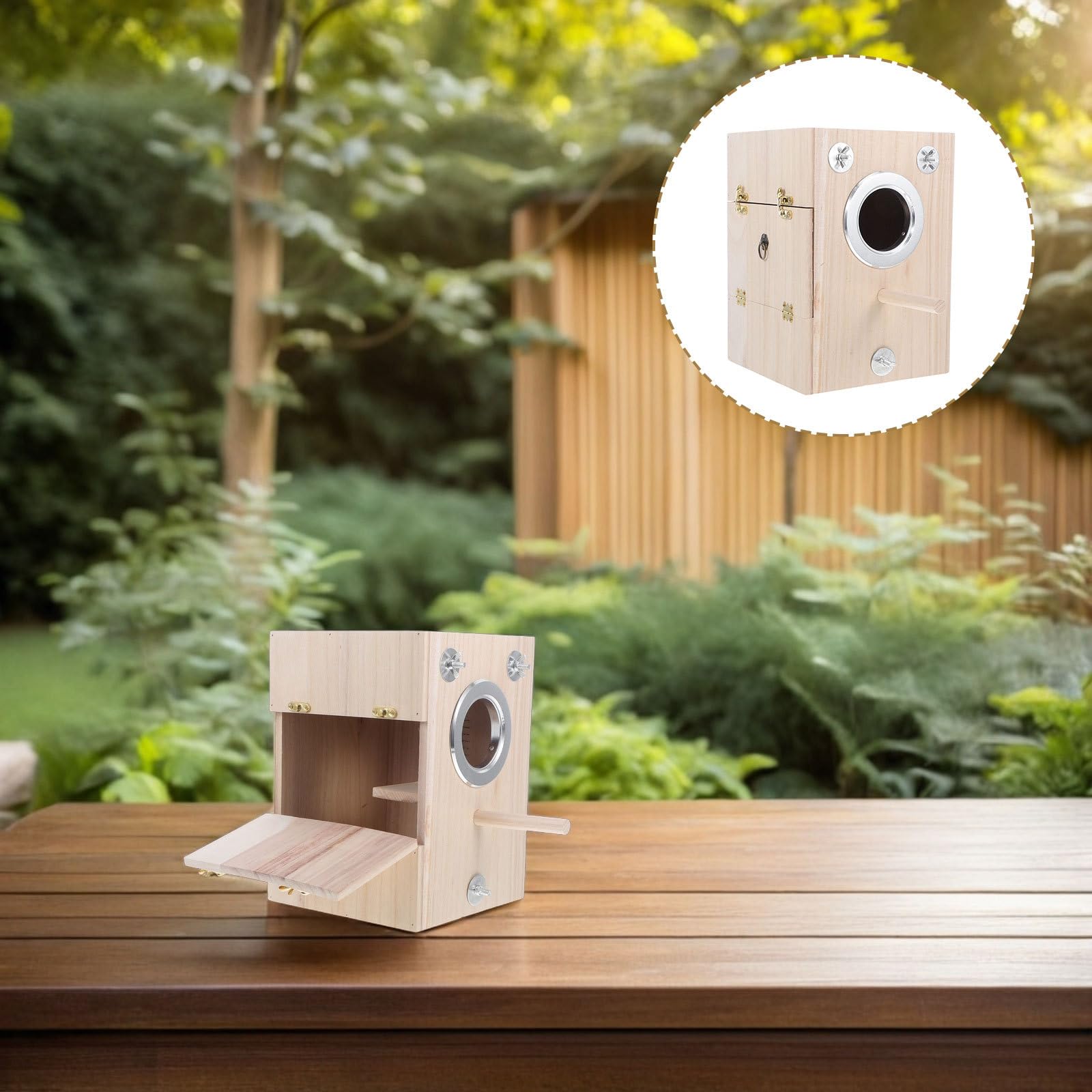 Vogelnistkasten für Papageien und Kanarienvögel Kreatives Vogelhaus mit Komfortablem Wohnplatz Beige Farbe für Zuhause und Spielplatz
