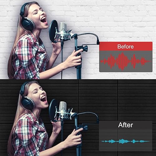 Miniatura 6 de 16 paneles de pared insonorizados de grado profesional, paneles acústicos, paneles de sonido de primera calidad, mejor que la espuma, diseño de