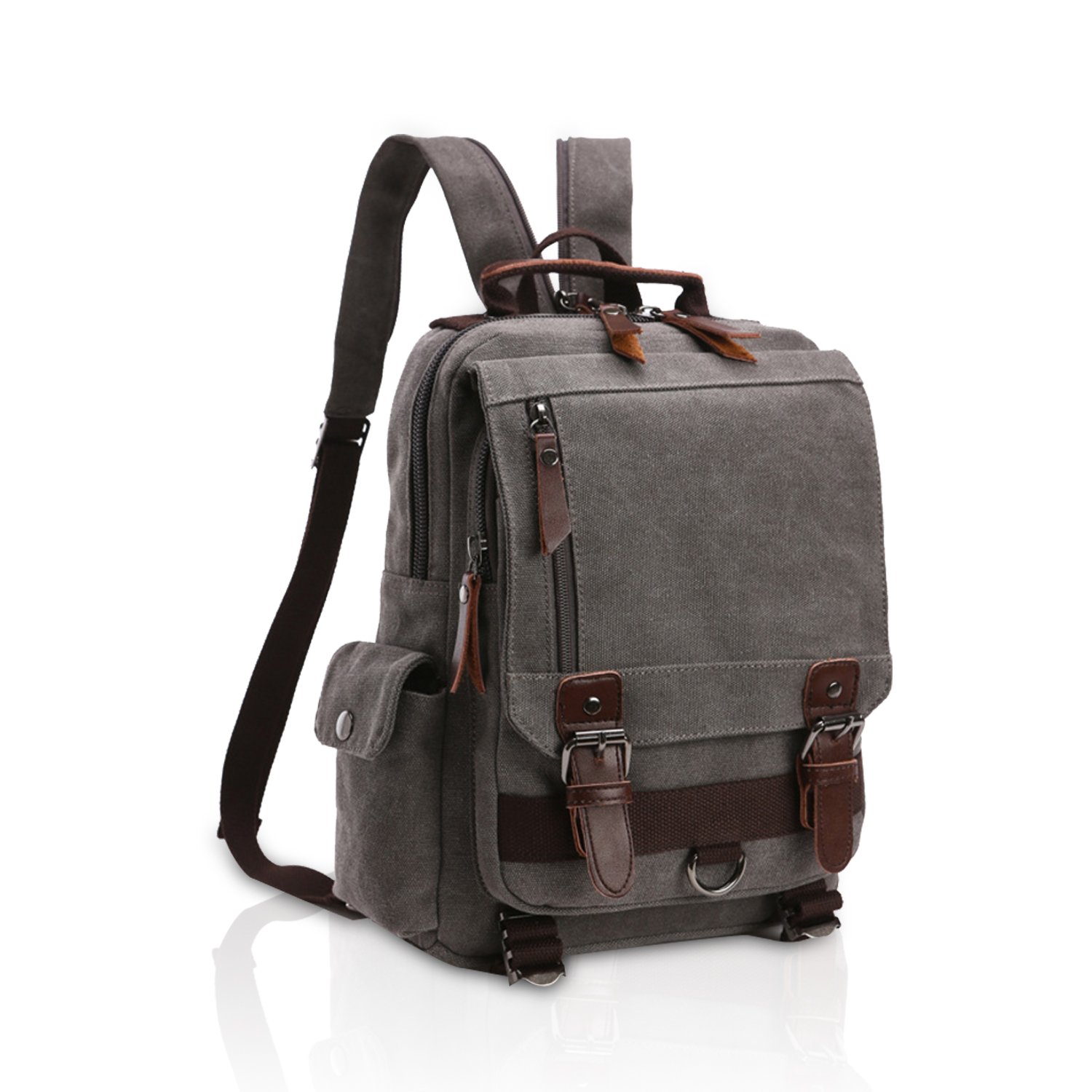 FANDARE Retro Brusttasche Sling Bag Herren Rucksack Damen Schulranzen Leinwand Schulrucksack Schultertasche Umhängetasche Rucksack Sporttasche für Schule Freizeit Reise Business Joggen