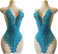 Vista 20 de Cuentas de piedras hechas a mano, parches de cristal brillantes para coser con diamantes de imitación, corpiño de encaje, accesorios para decoración