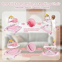 Vista 3 de Andador de bebé 5-en-1, andadores de bebé para niños y niñas de 6 a 12 meses, andador de actividad plegable, andador para bebés y niños pequeños