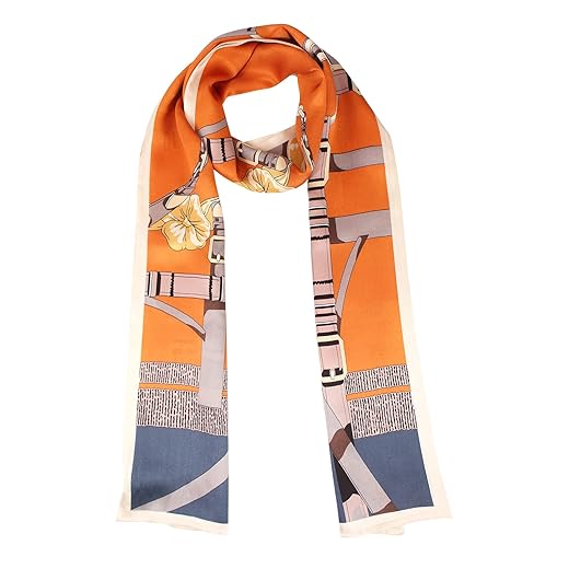 100% Mulberry Silk 58-Inch Long Scarf