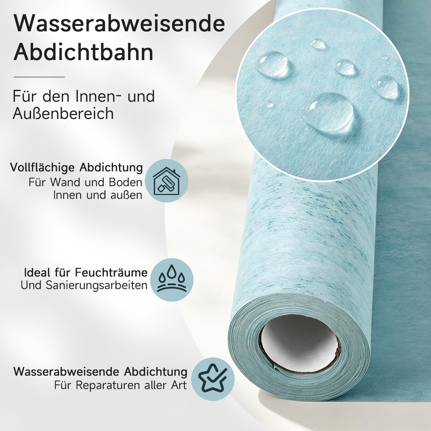 Joint d'étanchéité 15 m² pour douche et salle de bain 0,65 mm sous
