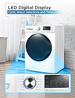 Vista 3 de BLACK+DECKER 4.5 Cu. Ft. Front Load Washer, Full Size Washing Machine with 12 Cycles, ENERGY STAR certified Washer Machine, Hot & Cold Inlet Hoses