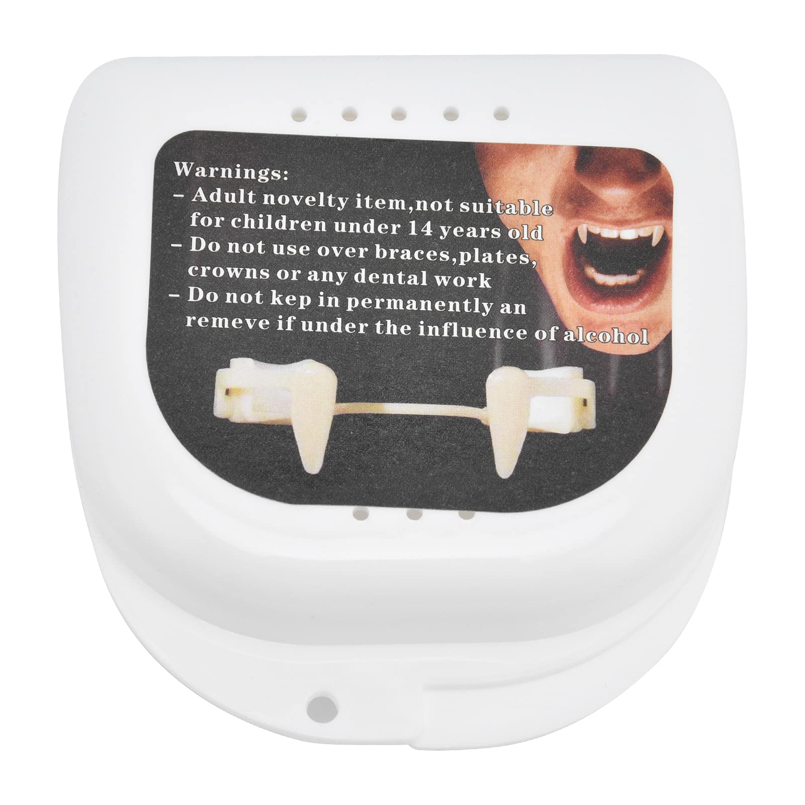 Vampire Teeth Fangs, Halloween Portable Horrible Retractable Soft Silicone Werewolf Fake Teeth with Storage Box, Easy to Wear Zombie Cosplay Dentures Props False Tooth for Party Costume (B09CMWDGK6) Amazon Price History, Amazon Price Tracker