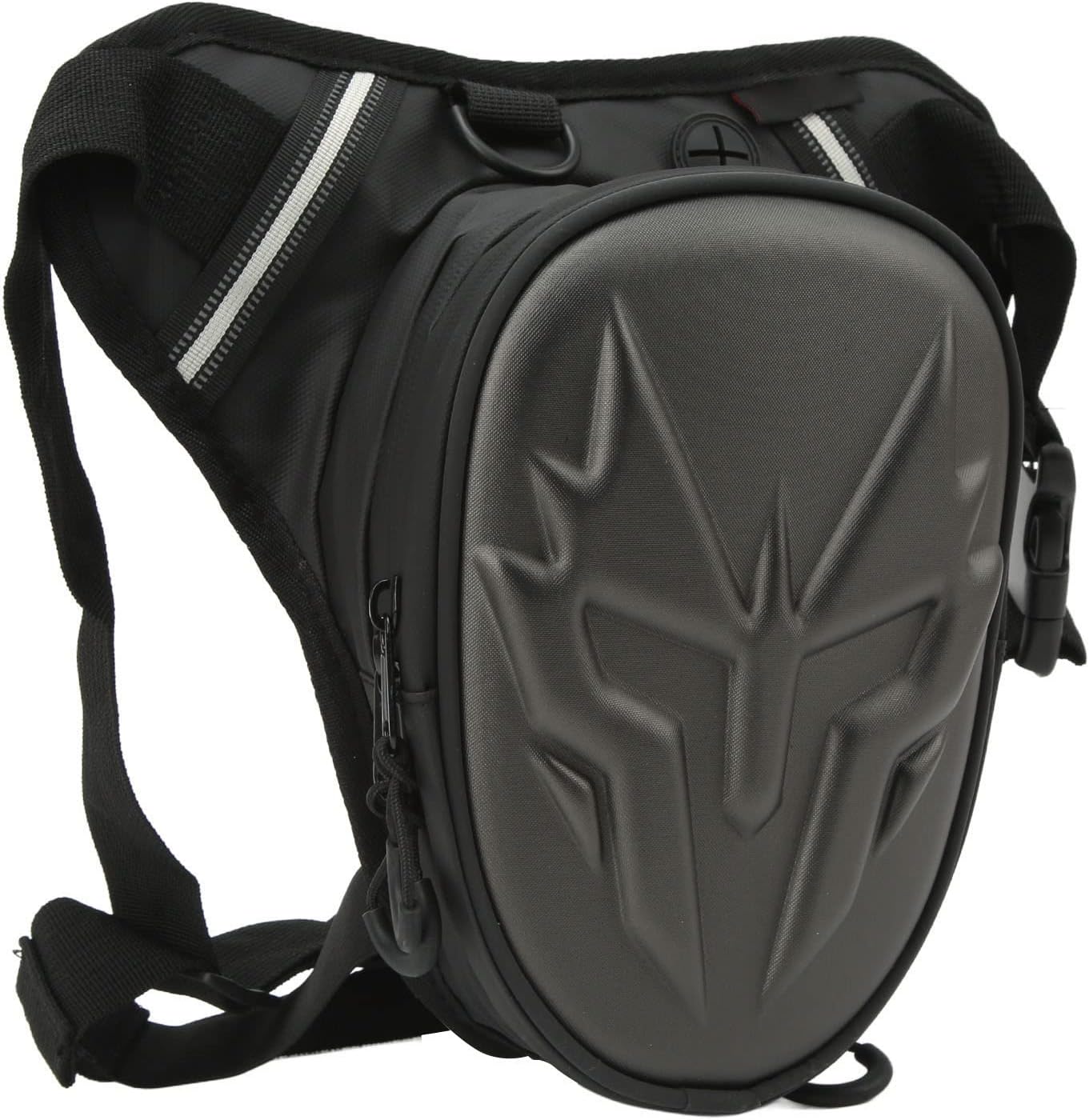 Motorcycle Drop Leg Bag, Outdoor Waist Pack for Men Women, PVC Matte Thigh Waist Bum Hip Fanny Belt Bag, Multifunctional Thigh Packs for Ourdoor (Frosted Gray)