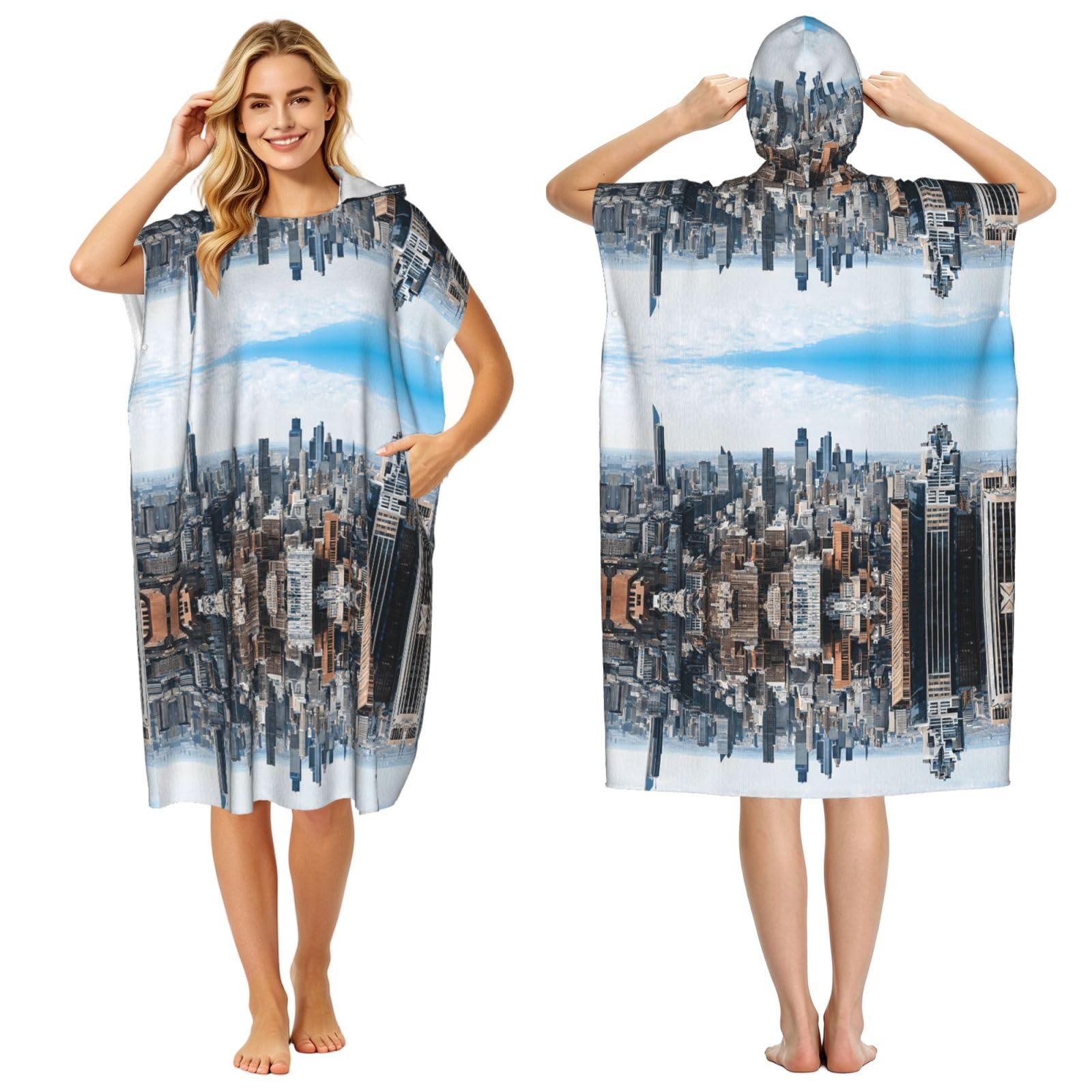 Poncho microfibre New York : le drap de plage surf léger et compact