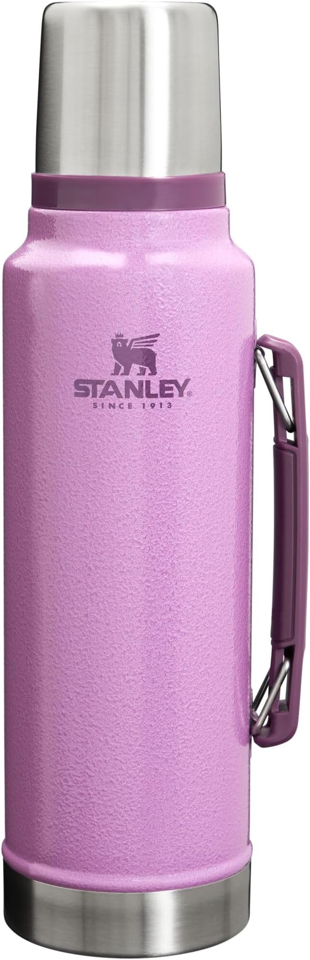 Classic Legendary Vacuum Bottle 1.5 qt | Wide Mouth with Leakproof Cup Lid | Keep Drinks Hot or Cold | Packable for Travel | Insulated Stainless Steel Thermos | BPA-Free | Hammertone Lilac