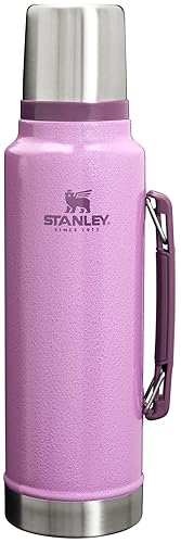 Stanley Classic Legendary Vacuum Bottle 1.5 qt | Wide Mouth with Leakproof Cup Lid | Keep Drinks Hot or Cold | Packable for Travel | Insulated Stainless Steel Thermos | BPA-Free | Hammertone Lilac