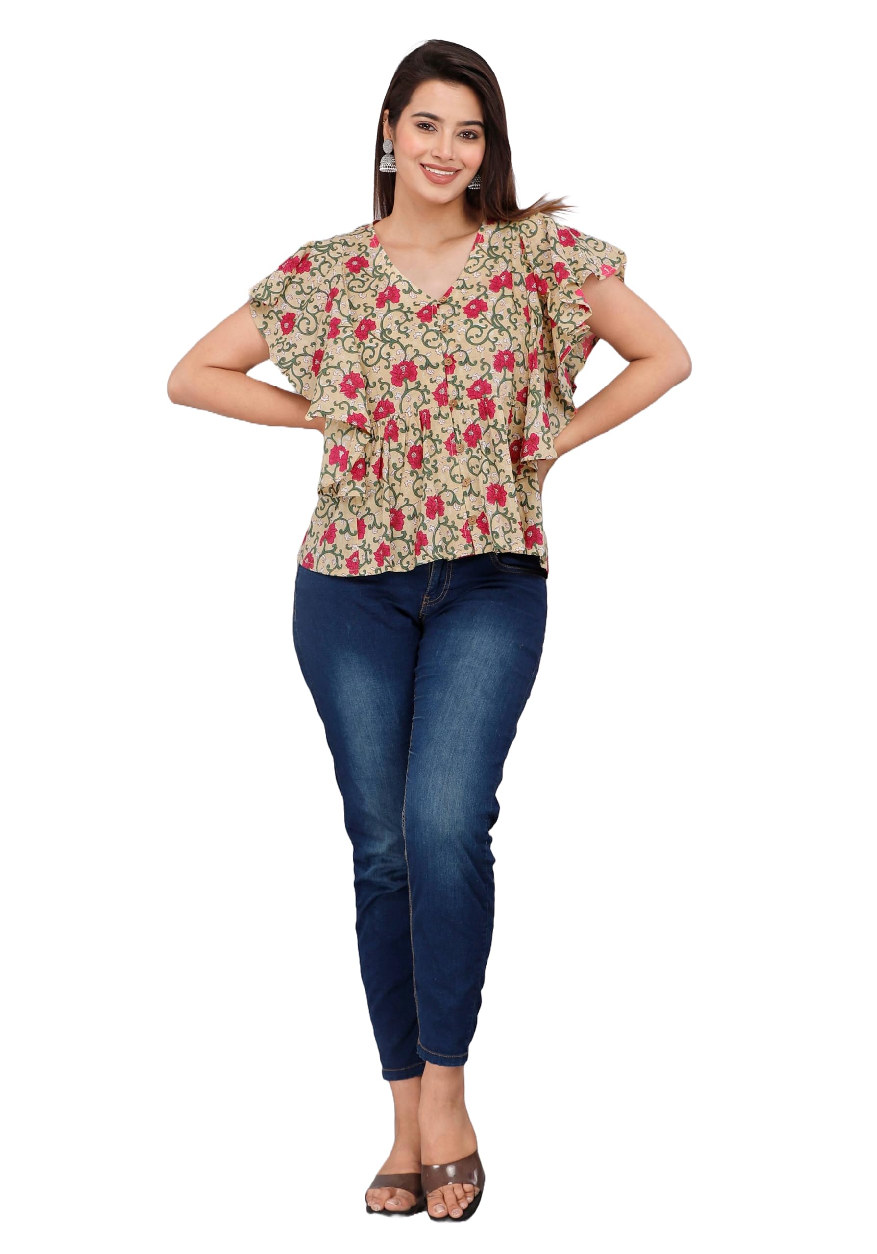 Women Tops (X-Large, Cream)-image-33