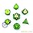 Bescon Heavy Duty Solid Metal Dice Set Glossy Green, Solid Metallic Polyhedral D&D RPG 7-Dice Set