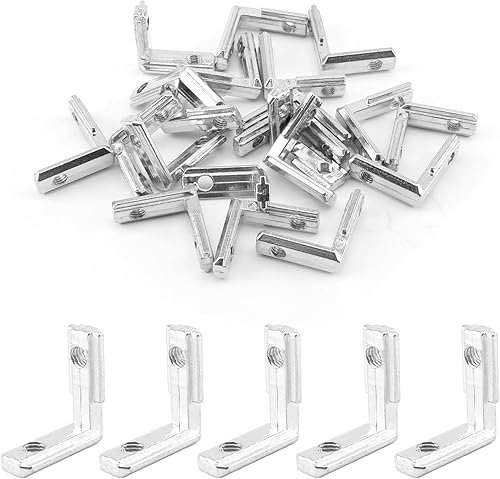 Miniatura 4 de Aicosineg 20 piezas de soporte de hardware soporte de ángulo interior escudete aleación de zinc soporte de junta interior 90 grados 0.23 pulgadas